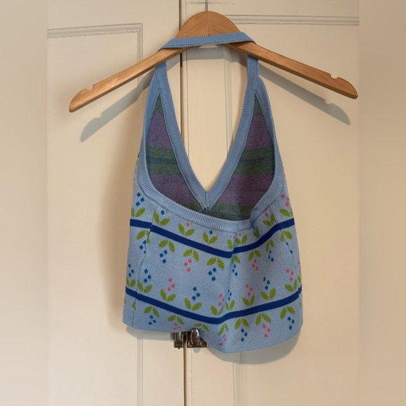 VRG GRL Patterned Halter Sweater - Picture 3 of 3